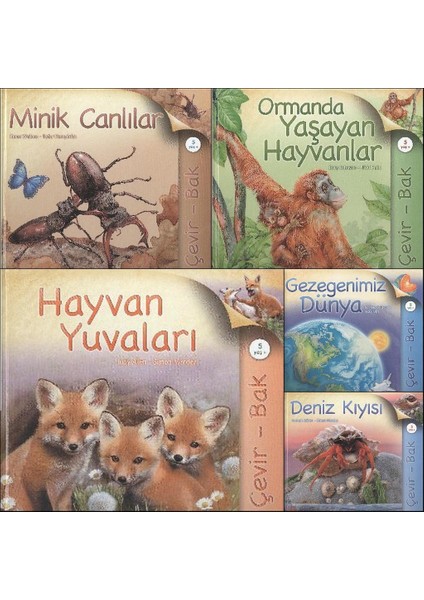 Tübitak Popüler Bilim Çevir-Bak Ciltli 5 Kitap Set (5+ Yaş)