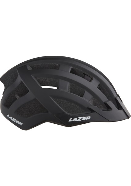Lazer Compact Mat Siyah Bisiklet Kaskı / 50-56cm
