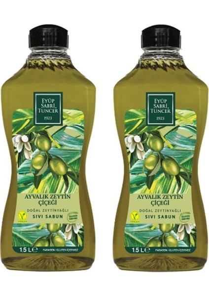 Ayvalık Zeytin Çiçeği Sıvı Sabun 1,5 lt x 2 Adet