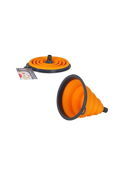Akordiyon Oval Katlanabilir Huni Turuncu