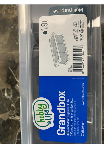 Uzun Grand Box 3 Bölmeli