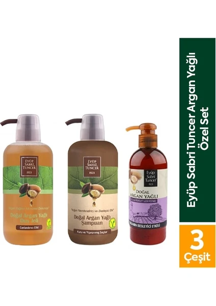 Eyüp Sabri Tuncer Argan Yağlı Özel Set Şampuan +Duş Jeli + Losyon