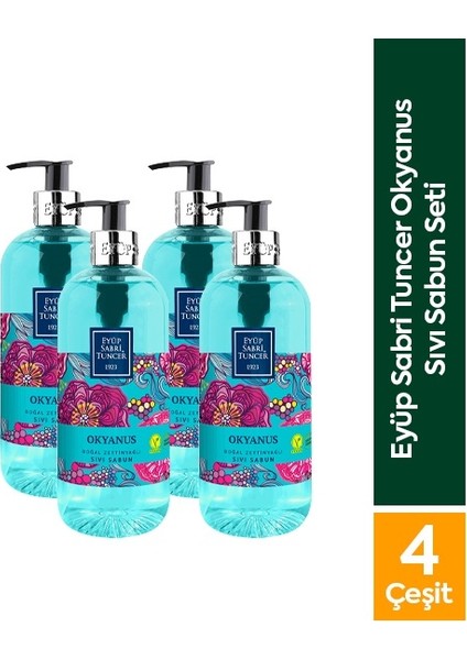 Sıvı Sabun Doğal Zeytinyağlı Okyanus 500 ml x 4 Adet