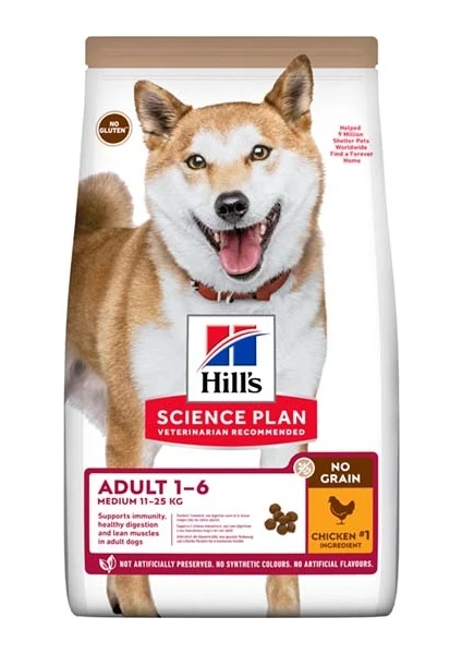 No Grain Medium Tavuk Etli Tahılsız Köpek Maması 2.5 kg