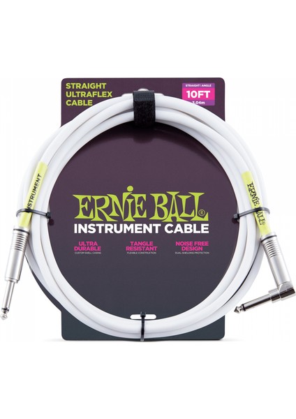 Ernie Ball 6049 10' Straight / Angle Instrument Cable Enstrüman Kablosu (3 Mt)