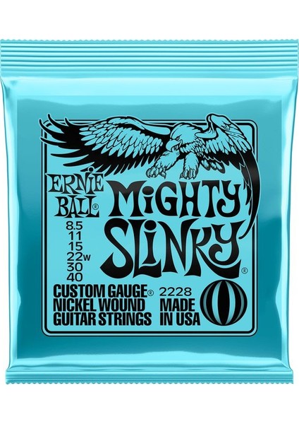 2228 Nickel Mighty Slinky Electric Guitar Strings Takım Tel Elektro Gitar Teli 8.5-040