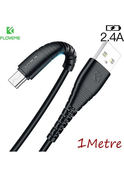 USB Type C 2.4A Hızlı Şarj 1 mt Şarj USB Kablo