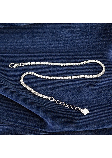 Beyaz Zirkon Taşlı Su Yolu Kadın Gümüş Bileklik fiyatları