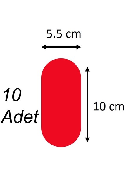 Plaka Yapıştırma Bandı 10 Adet 5.5 cm X 10 cm