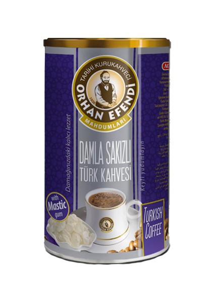 Altın cezve Damla Sakızlı Türk Kahvesi 250 gr Teneke
