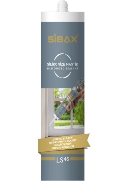 LS46 Sibax Silikonize Mastik 450gr Beyaz