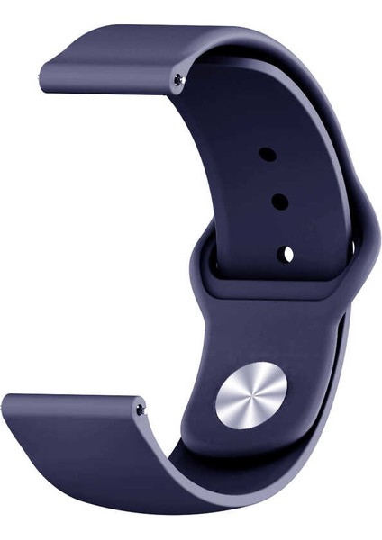 Samsung Galaxy Watch Active 2 40 mm Klasik Silikon Kordon (Sağlam Esnek Dizayn) Lacivert