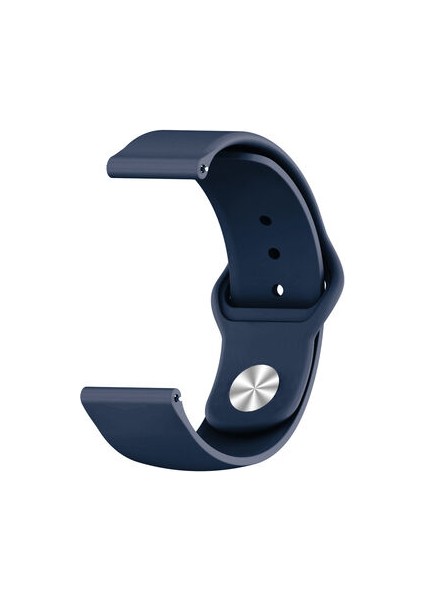 Samsung Galaxy Watch Active 2 40 mm Klasik Silikon Kordon (Sağlam Esnek Dizayn) Mavi