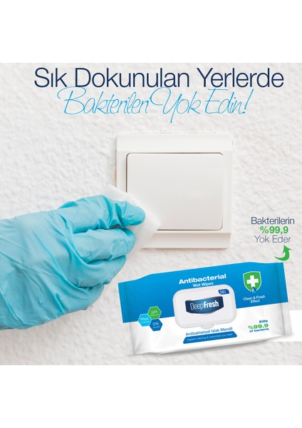 Deep Fresh Antibakteriyel Islak Mendil 56 Yaprak