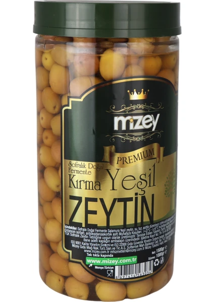 Mizey Kırma Yeşil Zeytin 1kg