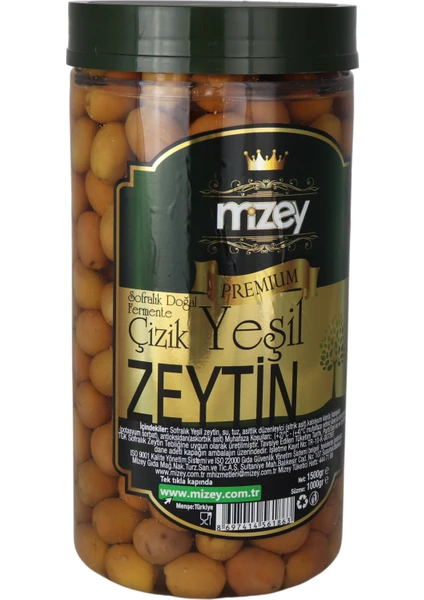 Mizey Çizik Yeşil Zeytin 1kg