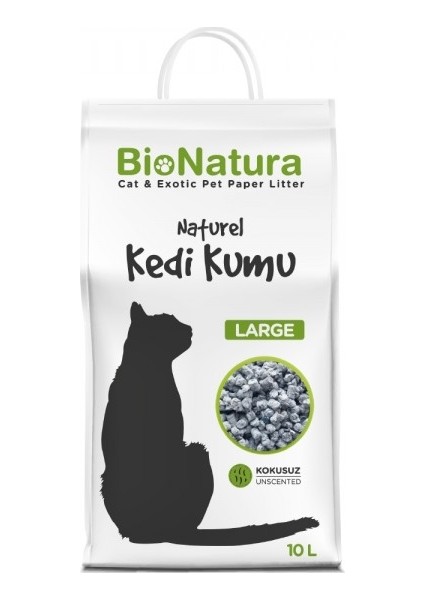 Kağıt Kedi Kumu Large 10 lt