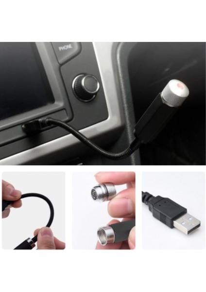 Araç İçi USB Kırmızı LED Işık indirimleri
