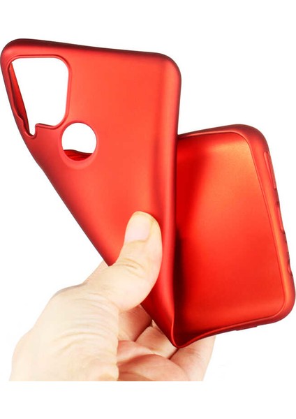 Realme C15 Kılıf Mat Premium Silikon Kılıf Siyah + Nano Ekran Koruyucu