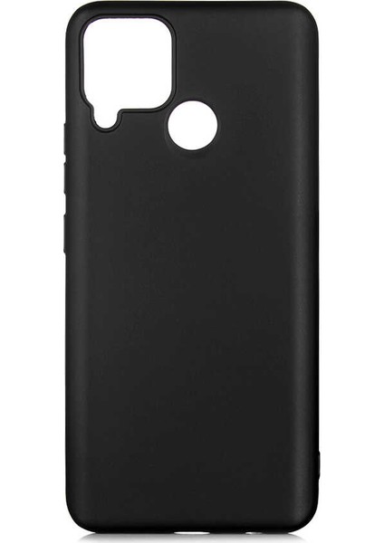 Realme C15 Kılıf Mat Premium Silikon Kılıf Siyah