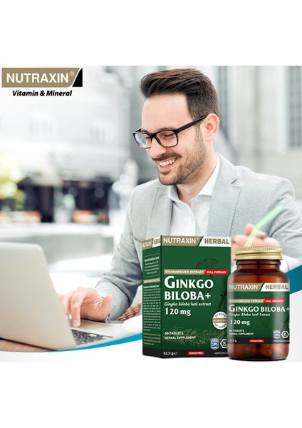 Ginkgo Biloba 120 mg 60 Tablet + Hap Kutusu