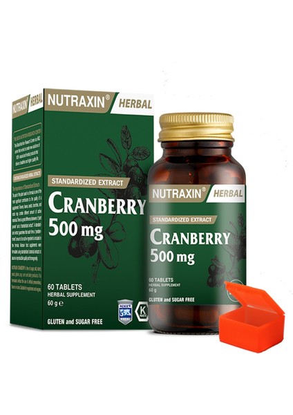 Cranberry 500 mg 60 Tablet + Hap Kutusu