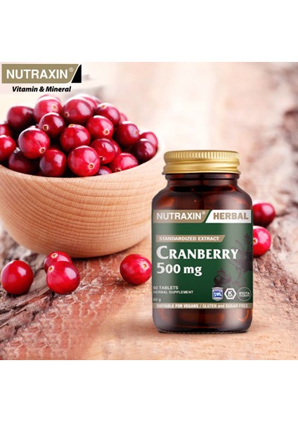 Cranberry 500 mg 60 Tablet + Hap Kutusu