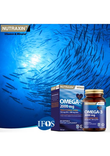Omega 3 Balık Yağı 2000 mg 60 Softgels + Hap Kutusu indirimleri