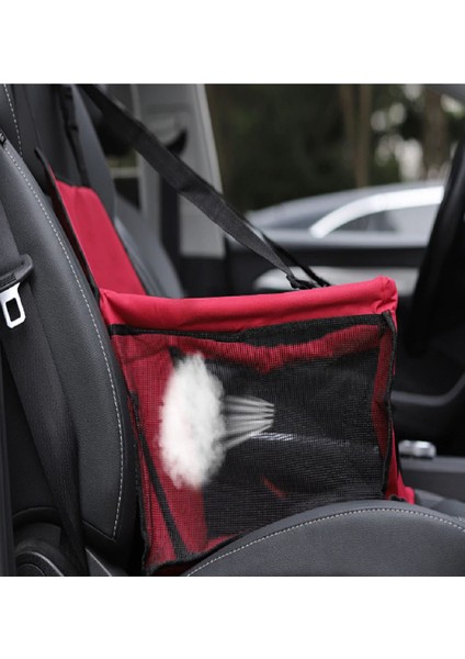 Oto Koltuk Başlığına Takılan Portatif Askılı Kedi Köpek Seyahat Taşıma Çantası Kırmızı modelleri