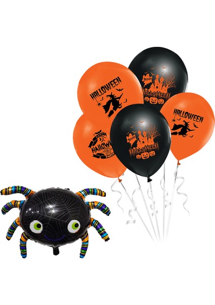 Cadılar Bayramı Örümcek Balon Set 11'li