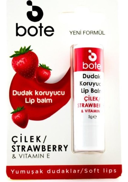 Çilek Aromalı Dudak Koruyucu Lip Balm 5 gr