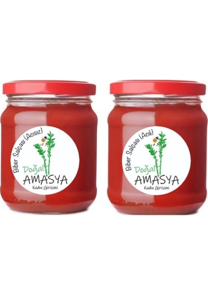 Doğal Amasya  Acılı ve Acısız Biber Salçası 2 kg (BRÜT)