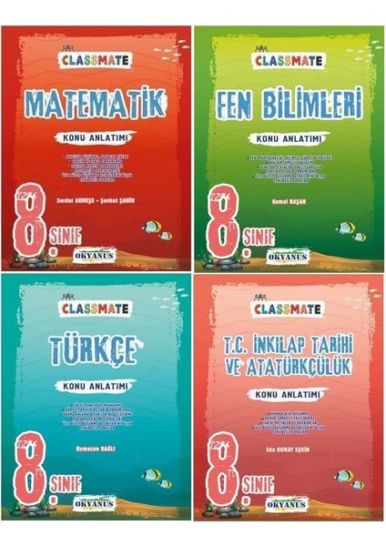 8. Sınıf LGS Classmate Türkçe İnkılap Matematik Fen Konu Anlatım Seti