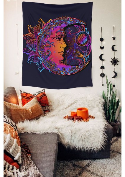 Duvar Örtüsü Colorful Moon