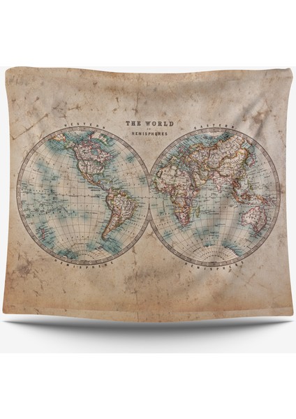 Duvar Örtüsü 1800S World Map