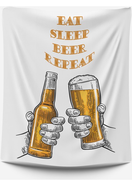 Duvar Örtüsü Eat-Sleep-Beer-Repeat
