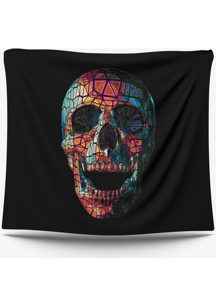 Duvar Örtüsü Colorful 3D Skull