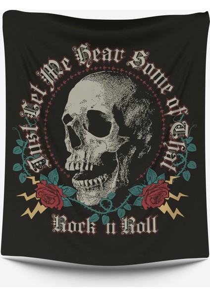 Duvar Örtüsü Rocknroll Skull