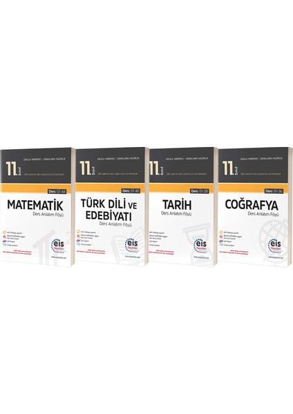 11.Sınıf Eşit Ağırlık Tüm Dersler Ders Anlatım Föyleri Seti