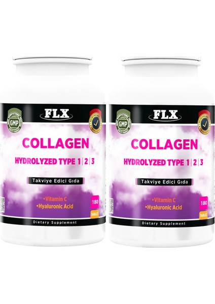 Collagen Tip-1-2-3 Hyoluronic Asit Vitamin C 180 x 2 Kutu