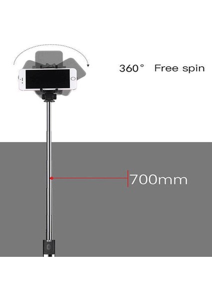 Çok Yönlü Bluetoothlu L01 Selfie Stick Tripod