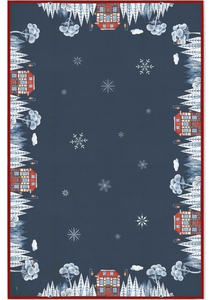 New Year Masa Örtüsü - 230 x 140 cm Gri