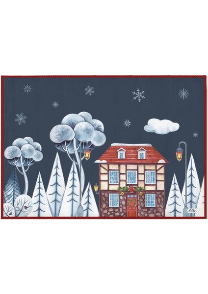 New Year Amerikan Servis 6 'lı - 50 x 35 cm Gri