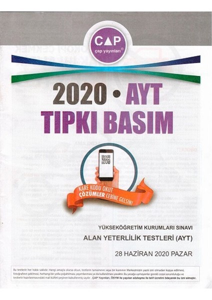 2020 AYT Tıpkı Basım
