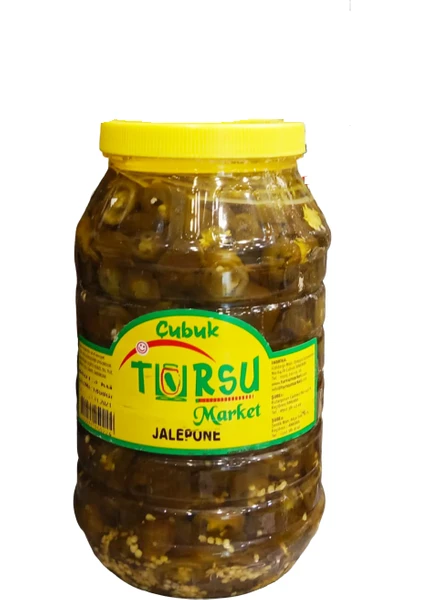 Turşu Market  Fermente Çubuk Turşusu 3 Lt Jalapone (Meksika Biberi)