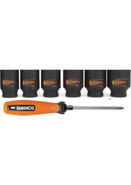 3/4” 6 Köşe Kısa Havalı Lokma Anahtar 17-19-24-27-30-32M