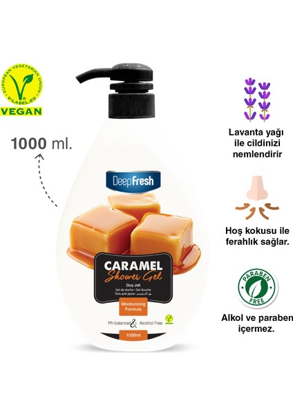 Deep Fresh Karamel Duş Jeli 1 lt