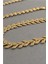 Happy Balık Sırtı Zincir Tasma Kolye Gold 4