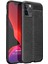 Apple iPhone 12 Pro Max Kılıf Deri Dokulu Silikon Siyah 1