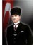 Ay Yıldız Kalpaklı Mustafa Kemal Atatürk Cephe Poster Bayrağı 3 x 4,5 Metre 1
